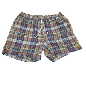 Men's 100% Cotton XXL Vintage Polo Ralph Lauren Swim Trunks Preppy Boating Lined